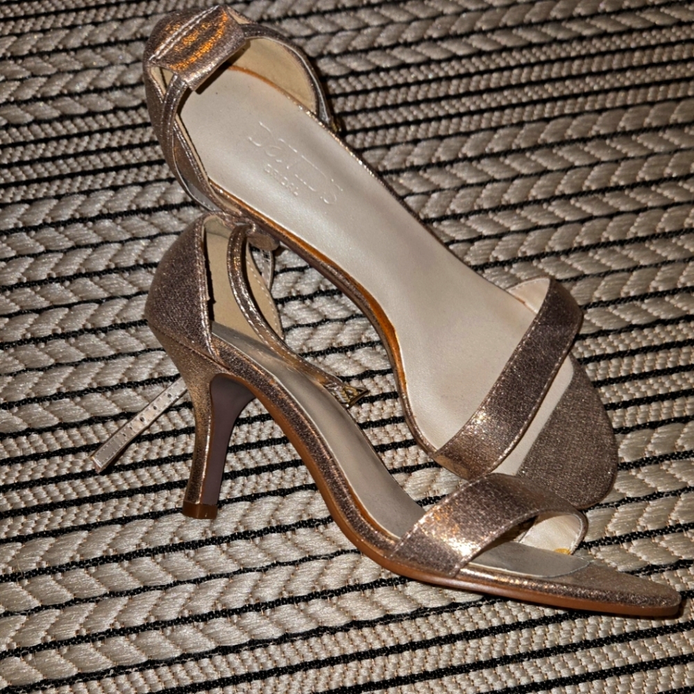 Elegant Gold High Heel Sandals